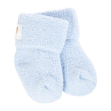 World’s Softest Socks Mouse Creek Oxford Blue Infant Cozy Cuff Crew – ultra-soft baby socks for warmth and comfort. Available at Be Charmed.