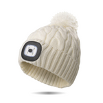 Night Scope Pom Hat White
